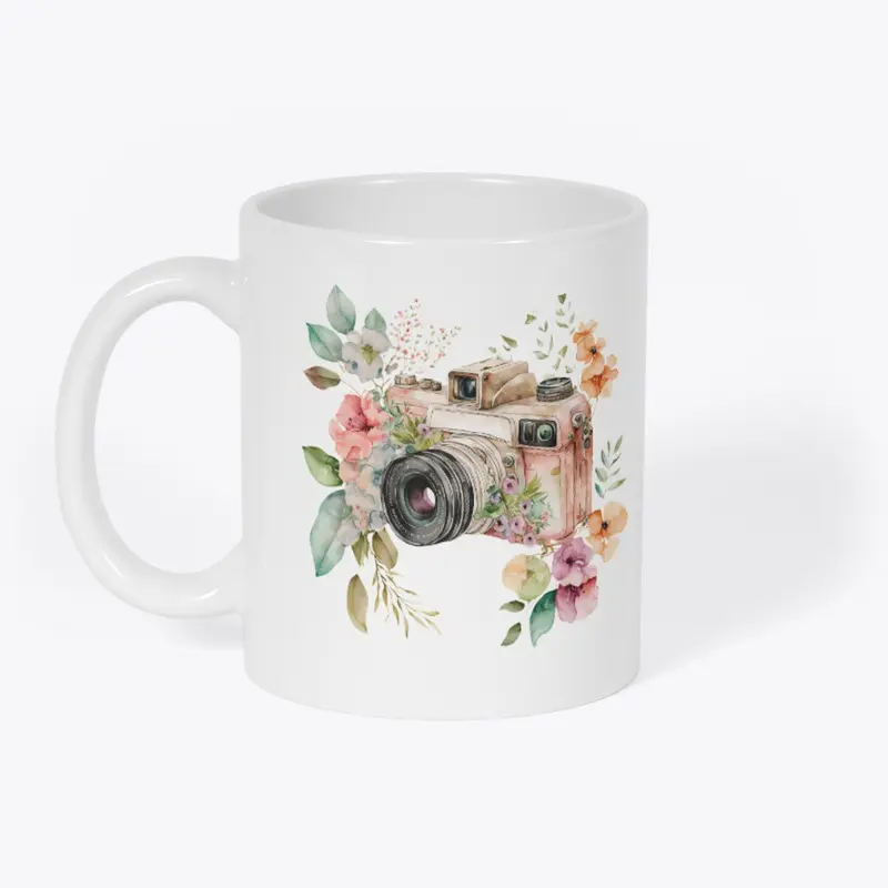 Floral Camera Coffee Mug