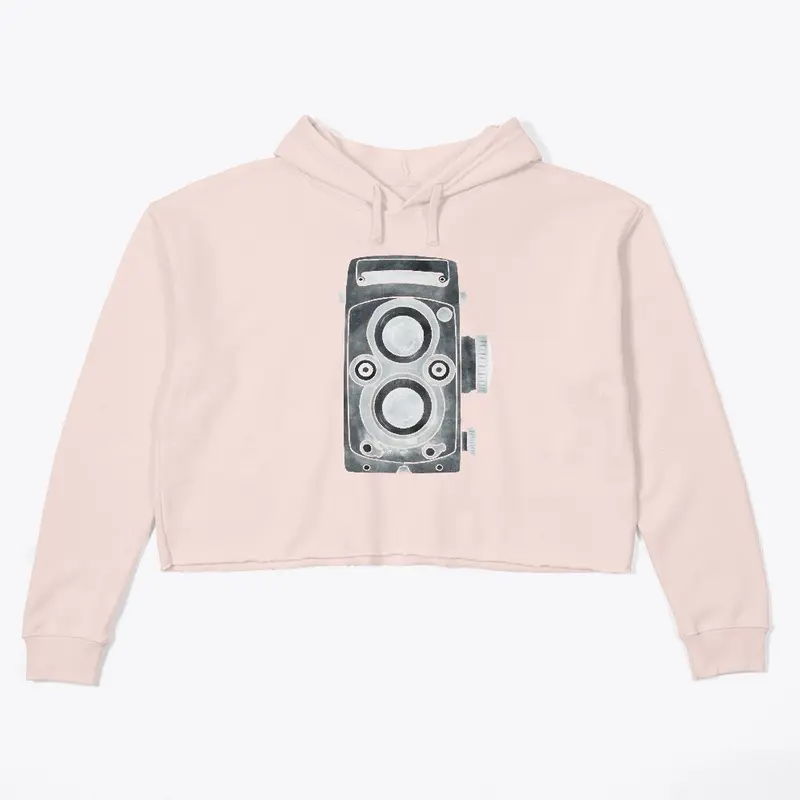 Vintage Watercolor Camera Hoodie