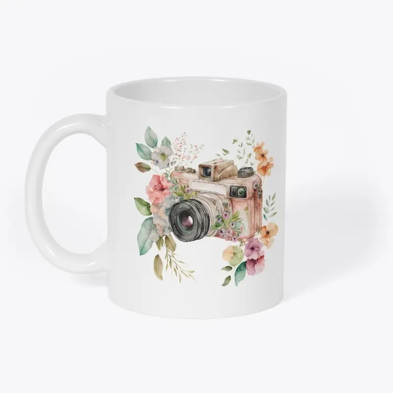 Floral Camera Coffee Mug