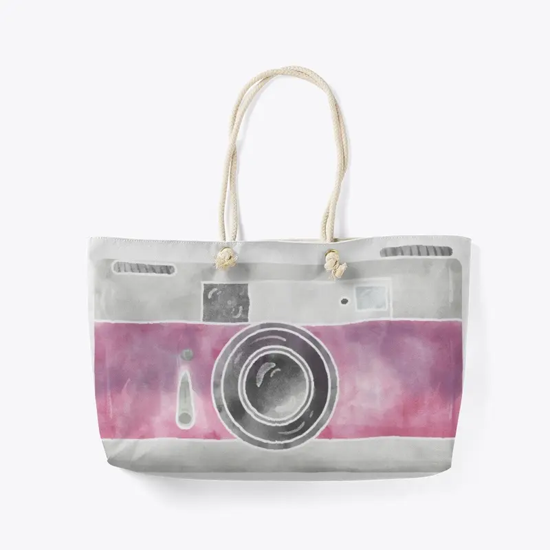 Watercolor Camera Tote for Photographer